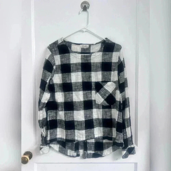 BELLA DAHL BUTTON BACK LINEN PULLOVER Size S - Picture 1 of 7